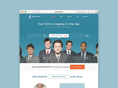 Statuswork landing page branding landing page statusworks web website