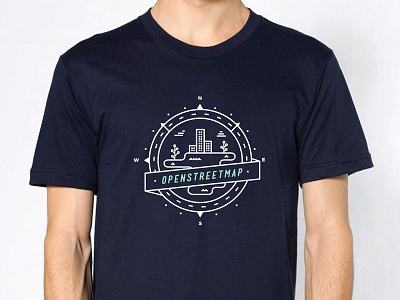 Openstreemap building compass illustrator mapbox openstreetmap osm road tshirt