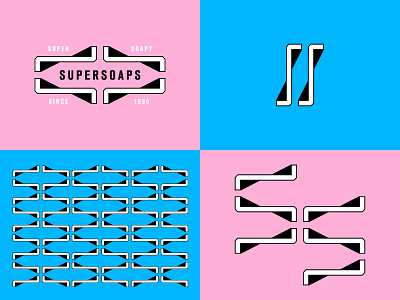 SUPERSOAPS branding identity joseph shields letter s logo pattern s soap