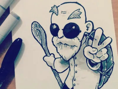 Mutenroshi copic dragonball sketch