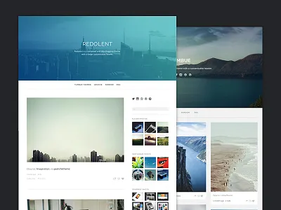 Redolent and Imbue Tumblr Themes blog grid header minimal theme tumblr ultralinx