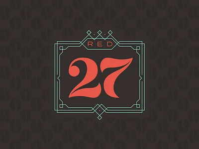 Red27 logo Concept bean brand coffee