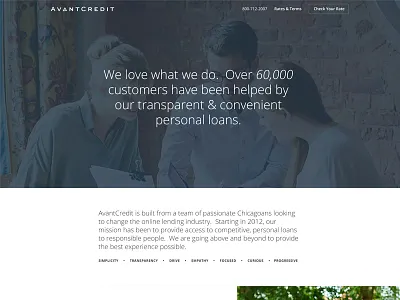 New! About Us Page about avantcredit us web