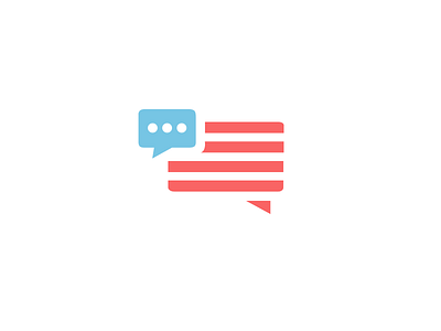 America Talks america chat flag logo messaging talk talking united states us flag usa