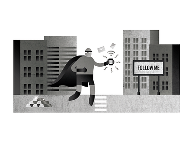 WIRED US Edition - Mobile creativity black and white editorial illustration texture wired