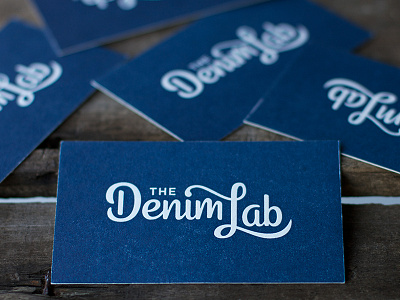 The Denim Lab Business Cards business card logo logotype script type typography