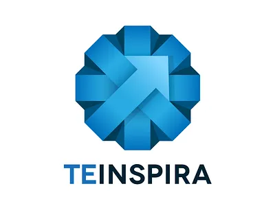 TEINSPIRA atrokhau blue circle clean crisp flat flat ui pro logo logotype minimal minimalist simple