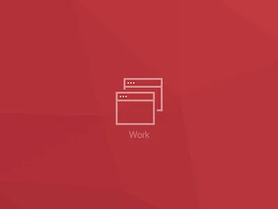 Work Icon flat icon low poly poly portfolio trianglify ui window work