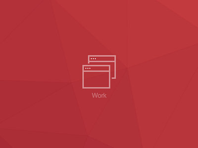 Work Icon flat icon low poly poly portfolio trianglify ui window work