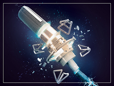 Talent Nie Istnieje cgi cover explosion flint illustration microphone mixtape