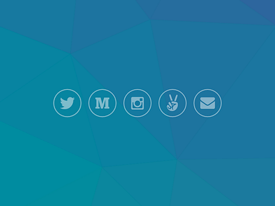 Social Media Icons angellist flat icon instagram low poly medium poly social media trianglify twitter ui