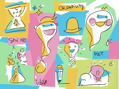 TEINSPIRA atrokhau clean colours creativity crisp drawing hand drawing hot idea shine simple sketch