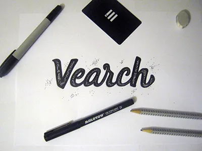 logo for #VEARCH Social Search Los Angeles, CA, USA calligraphy design font hand handlettering lettering logo logotype sign tags