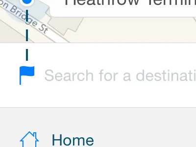 Travel Destination Input ios iphone minimal sketch