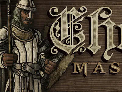 Chess Master app game illustration ipad typography