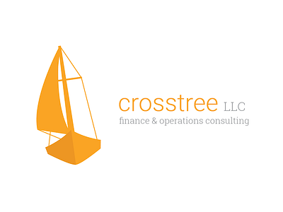 Crosstree Logo boat crosstree finance logo sailboat