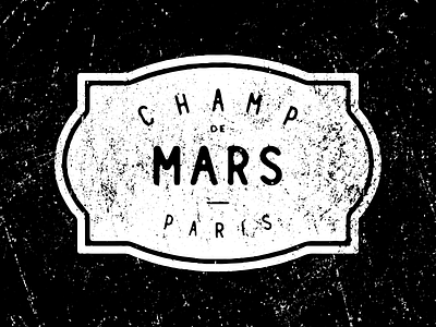 Champ de Mars distressed handlettering lettering logo paris stamp subway texture typography used vintage