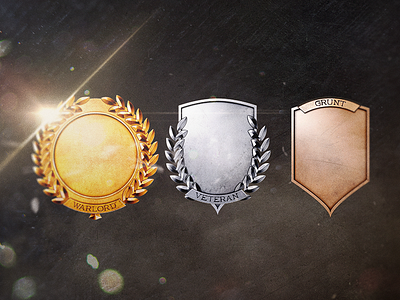 Ranks game grunge medal