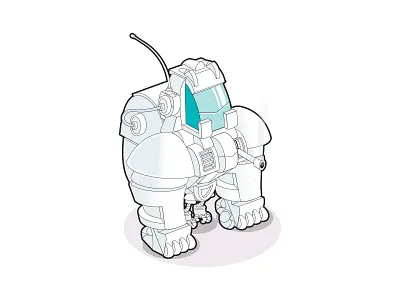 5-HIMJA adobe army assault gorilla illustrator mech outlines suit vector