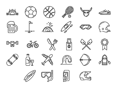 Activity Icons activity adventure icon design icons sports