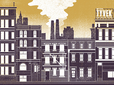 Here And Nowhere Else buildings city illustration texture