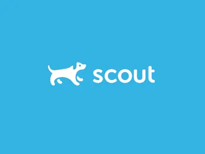 Scout app dog logo loyalty mark simple