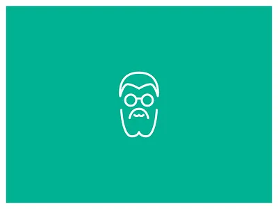 That Beard man ai beard flat green illustrator man vector