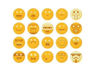 Default User Avatars avatar face jason luchador lumpy space princess robocop smile snake storm trooper