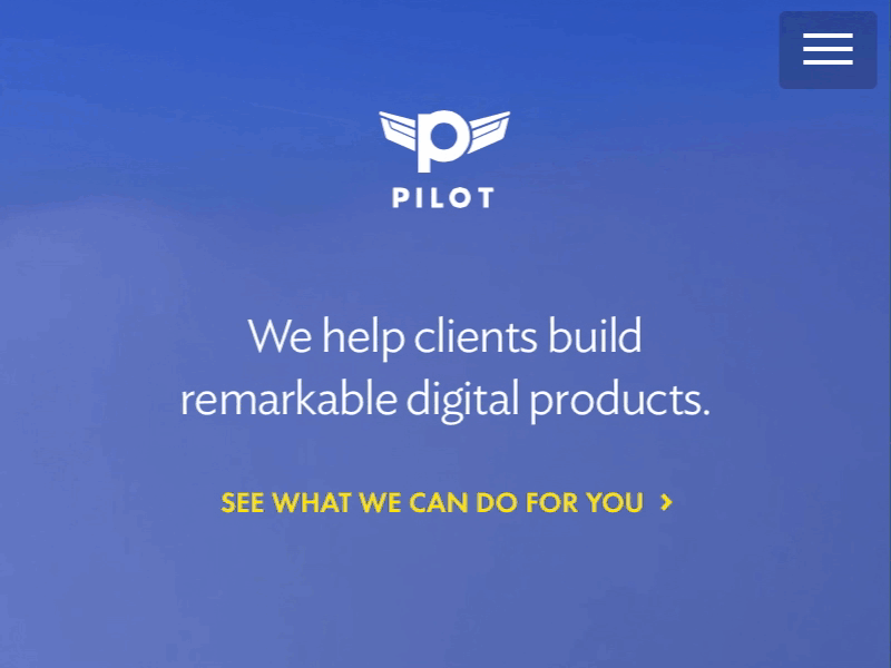 Pilot futura gif ideal sans landing page pilot