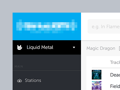 WIP - Liquid Metal UI app design metal navigation ui webapp