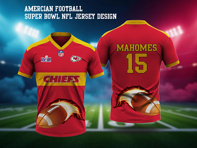 American Football Superbowl NFL Jersey Design american football american football jersey chiefs jersey design chiefs jersey kelce esports esports jersey football club jersey jersey design jersey mockup jersey t shirt kanas city jersey nfl nfl jersey design rugby sports branding sports jersey super bowl super bowl jersey