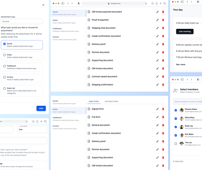 Attachment type Page app branding dashboard design product design ui