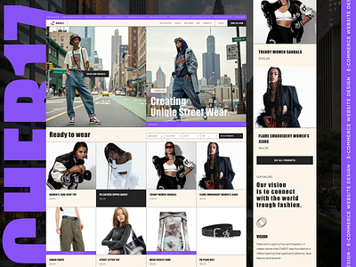 CHER17 – E-Commerce Website Design branding e commerce fashion landing page street wear style ui website