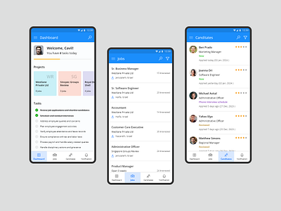 HireFlow – Smart Applicant Tracking for HR adobexd android hr human resource mobile app ui xd