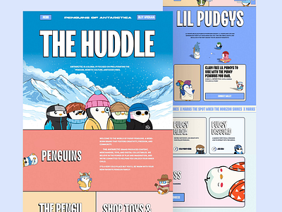 Penguins of Antarctica: NFT Marketplace collectibles content creation design engaging illustration landing page merchandise nft community nfts penguin animation playful ui ui ux user experience user interface ux uxui design visually appealing web 3 web design