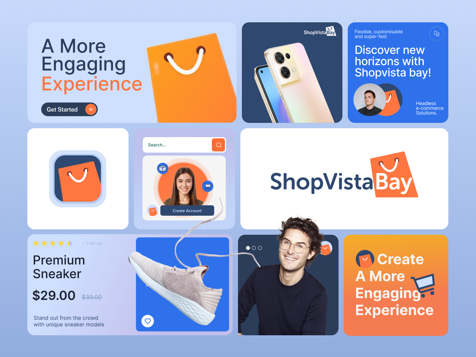 Shopvista Bay - Branding Design for Headless E-Commerce branding graphic design logo ui