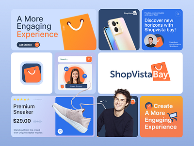 Shopvista Bay - Branding Design for Headless E-Commerce branding graphic design logo ui