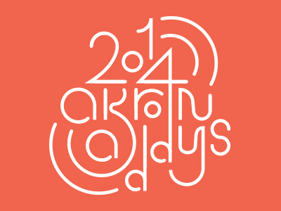 Akron Addys 1970 70s logo retro typography