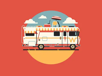 Where's Carl? dan kuhlken dkng icon mobile home nathan goldman rv trailer umbrella vector walking dead