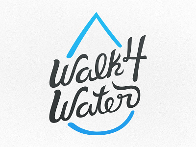 Walk4water charity handwritten lettering type typography vector walk water