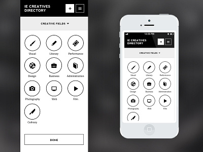 Directory - Filter black directory filter flat glyphs icon iphone list mobile monochrome profile view