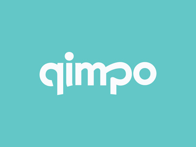 Qimpo bold funny logo logotype simple typography wordmark