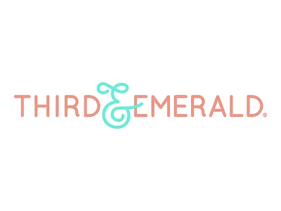 Third&Emerald Logo Design ampersand boutique indie logo logo design
