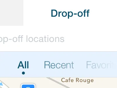 Travel Destination Selection ios iphone minimal sketch