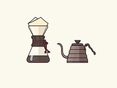 Chemex chemex coffee illustration pour over vancouver