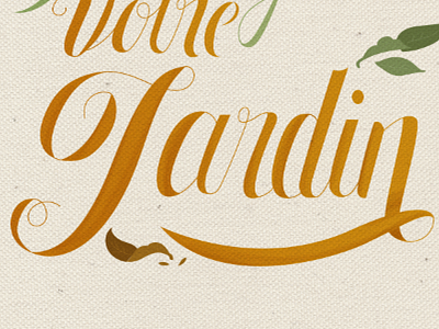 votre jardin illustration lettering