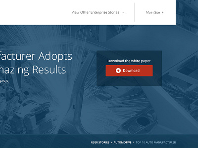 Enterprise Landing Page design download flat hero responsive ui ux