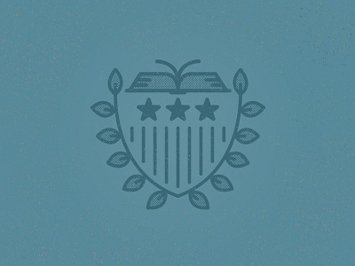American Book Club book branding crest halftone icon identity illustrator line icon logo stars stripes texture