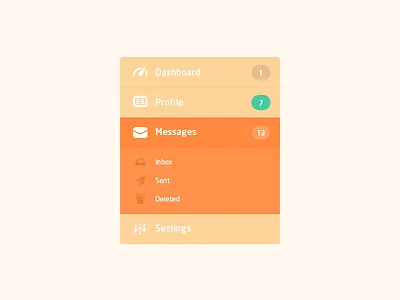 Mikan UI Kit - Menu mikan orange ui uikit