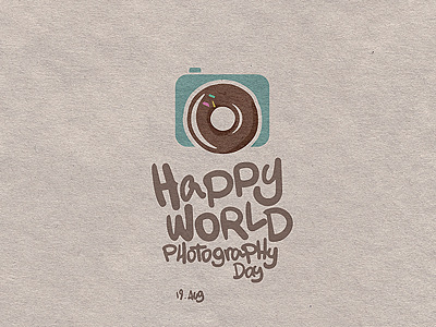 Happy Photography day 2014 2014 amirathan noori happy illustration logo photography sign